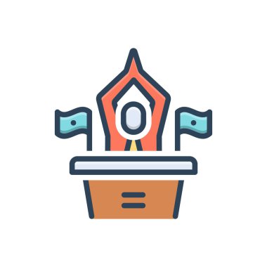 Siyaset için renk illüstrasyon simgesi 