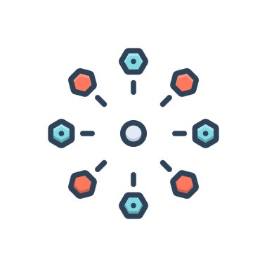 Kapsamlı için renk illüstrasyon simgesi 