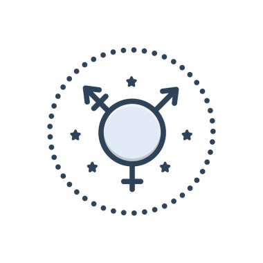 Transeksüeller için renk resimleme simgesi 