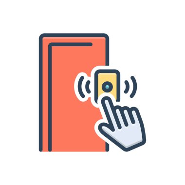 Zil için renk illüstrasyon simgesi 