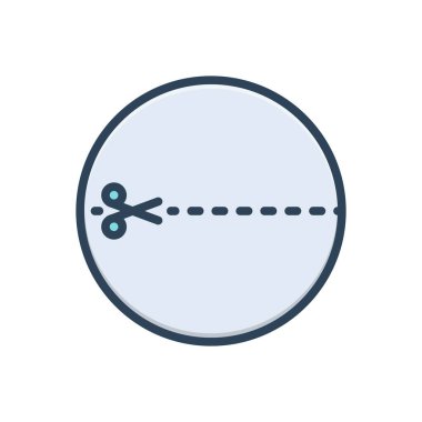 Bölme için renk illüstrasyon simgesi 