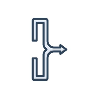 Kombinasyonlar için renk illüstrasyon simgesi 