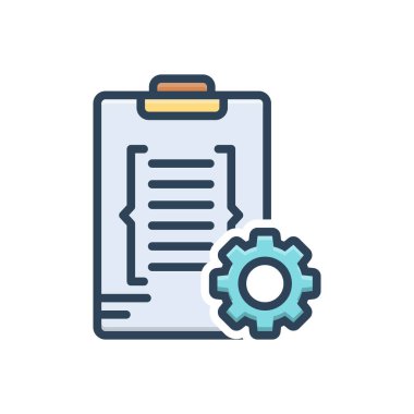 Derleme için renk illüstrasyon simgesi 