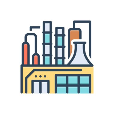 Endüstriler için renk illüstrasyon simgesi 