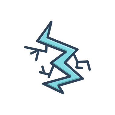 Şimşek için renk resimleme simgesi 