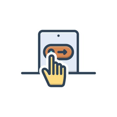 İzin vermek için renk illüstrasyon simgesi 