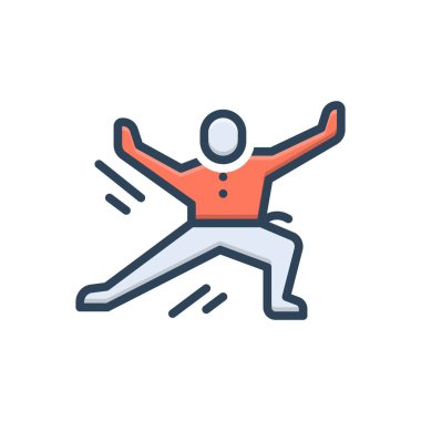 chi için renk illüstrasyon simgesi 