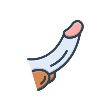 Color illustration icon for dick 