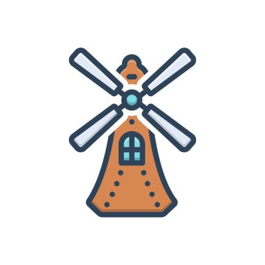 Hollanda için renk illüstrasyon simgesi 