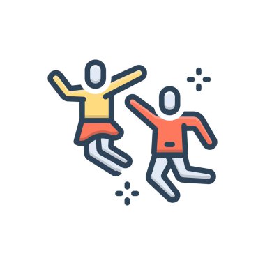 Çocuklar için renk illüstrasyon simgesi 