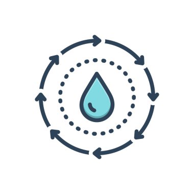 Dolaşım için renk illüstrasyon simgesi 