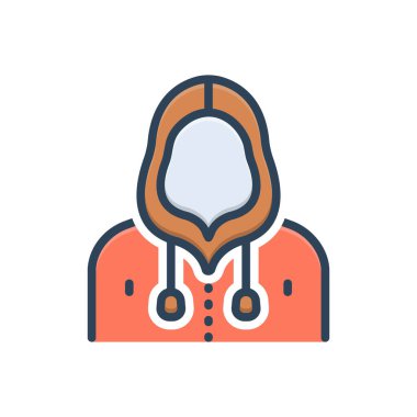 Kaput için renk illüstrasyon simgesi 