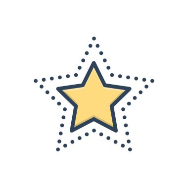 Ana hatlar için renk illüstrasyon simgesi