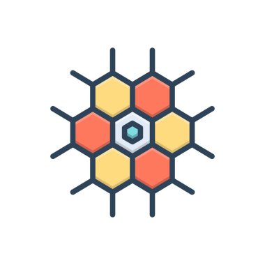 Hormon için renk illüstrasyon simgesi 