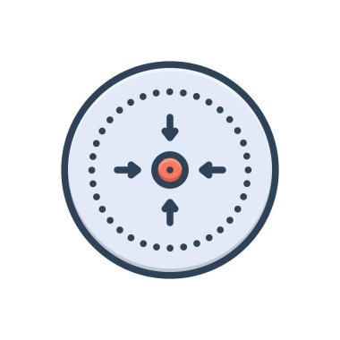 Nokta için renk illüstrasyon simgesi 