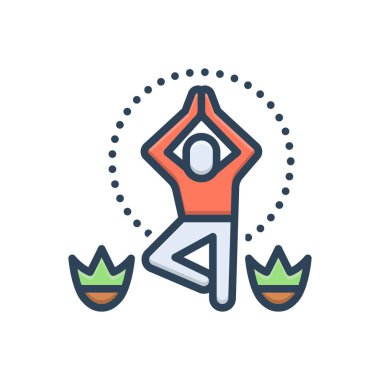 Ruhanilik için renk illüstrasyon simgesi 