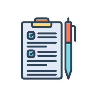 Nüfus sayımı için renk illüstrasyon simgesi 