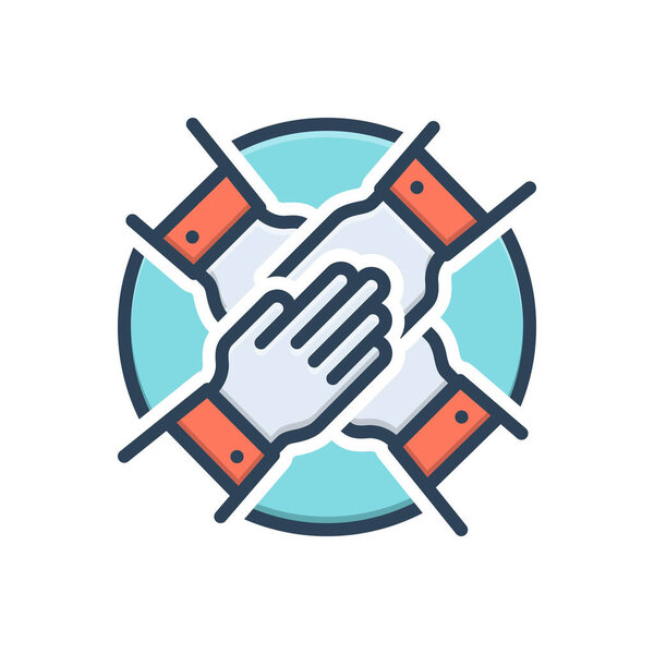 Иконка цветной иллюстрации для ассоциированных 