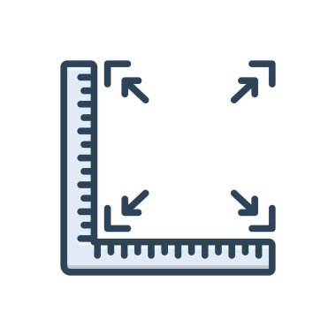 Boyut için renk resimleme simgesi 