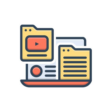 Katılım için renk illüstrasyon simgesi 