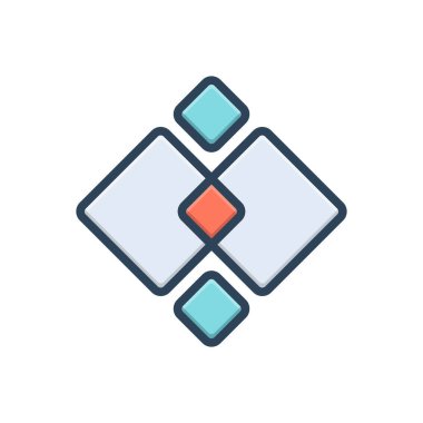 Genel renk illüstrasyon simgesi 