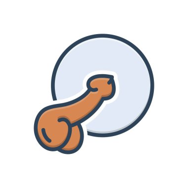 Color illustration icon for dicks 