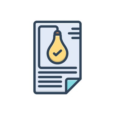 Gerçekler için renk illüstrasyon simgesi 