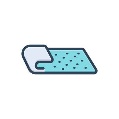 Saten için renk illüstrasyon simgesi