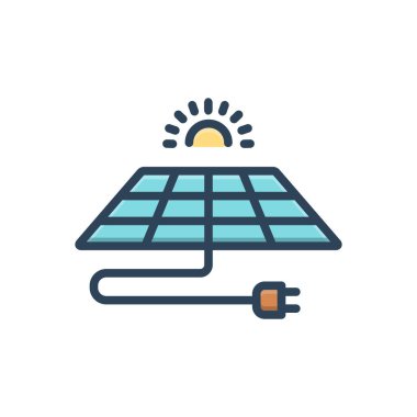 Panel için renk illüstrasyon simgesi 