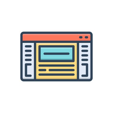 Arayüzler için renk illüstrasyon simgesi 