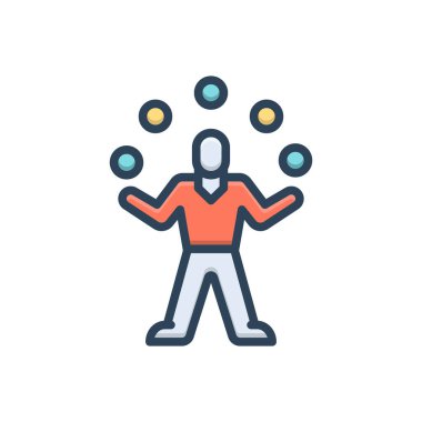 Alıştırmalar için renk illüstrasyon simgesi 