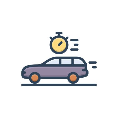 Hızlı için renk illüstrasyon simgesi 