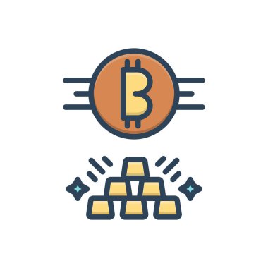 Milyar için renk illüstrasyon simgesi 