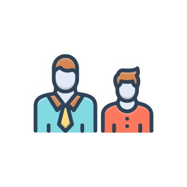 Gençler için renk illüstrasyon simgesi 