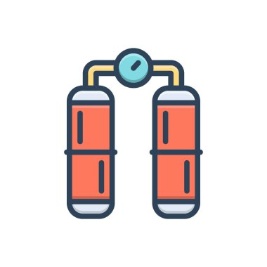 Gaz için renk illüstrasyon simgesi 