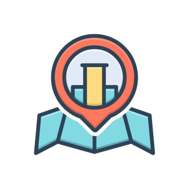 Yer için renk illüstrasyon simgesi 