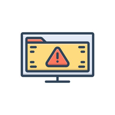 Hatalar için renk illüstrasyon simgesi 