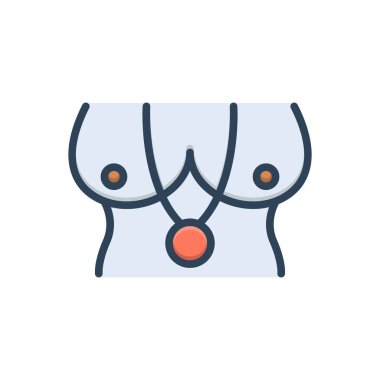 Color illustration icon for tits 