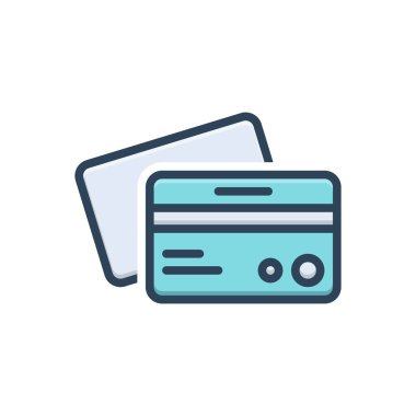 Kart için renk illüstrasyon simgesi 