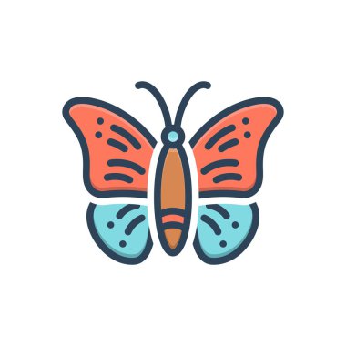 Kelebek için renk resimleme simgesi 