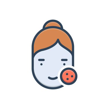 Cilt için renk illüstrasyon simgesi 