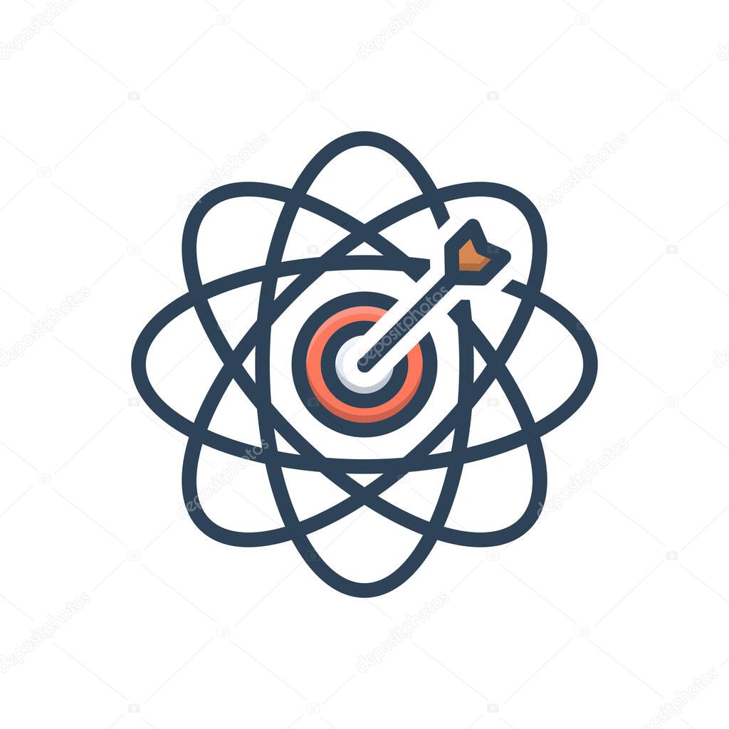 Color illustration icon for relevance