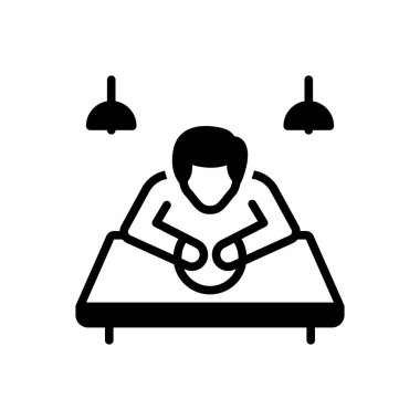 Tutuklama için siyah katı simge 