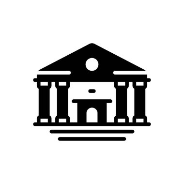 Mahkeme için siyah katı simge 