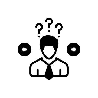 Karar vermek için siyah katı simge