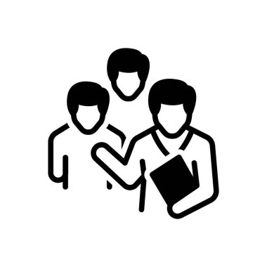 Rehber için siyah katı simge 