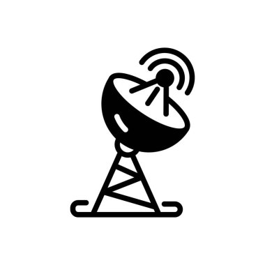 Anten için siyah katı simge 