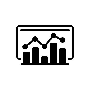 İstatistikler için siyah katı simge 