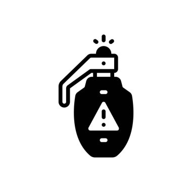 Tehlikeli için siyah katı simge