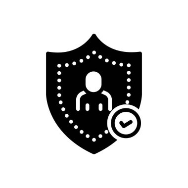 Güvenlik için siyah katı simge 